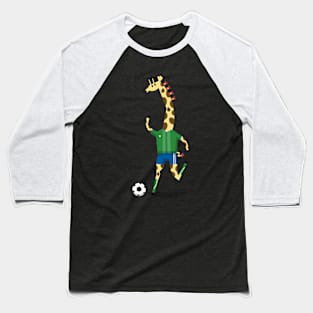 Soccer Girafe Baseball T-Shirt